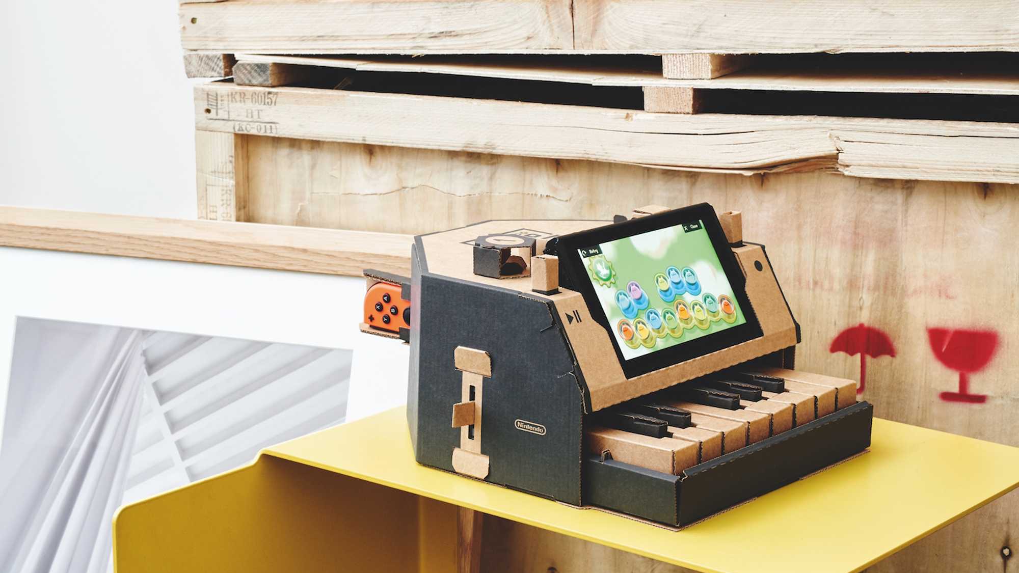 A photograph of Nintendo Labo's piano